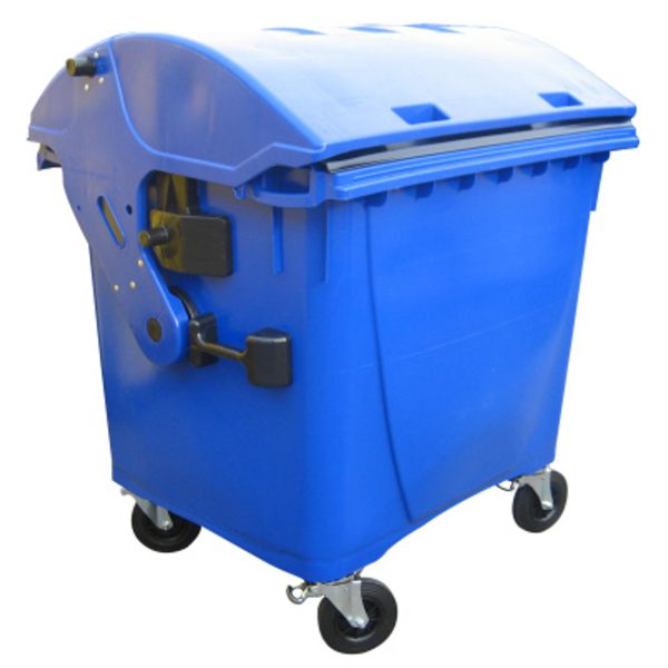 Pašvaldību atkritumi un atkritumu konteiners Europlast Austrijā - Blue 1100L sertifikāts