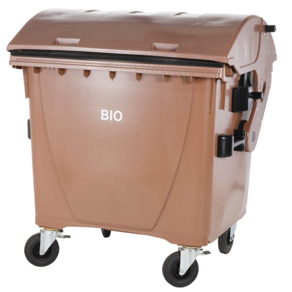 Bio Bio konteiners bio atkritumiem un pārtikas atkritumiem - brūns 1100L