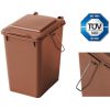 0017-5-pojemnik-kubel-kosz-do-segregacji-smieci-odpadkow-bio-brazowy-10l-tanio Groza konteiners segregācijas šķirošanai atkritumu un bio atkritumu - brūns 10L