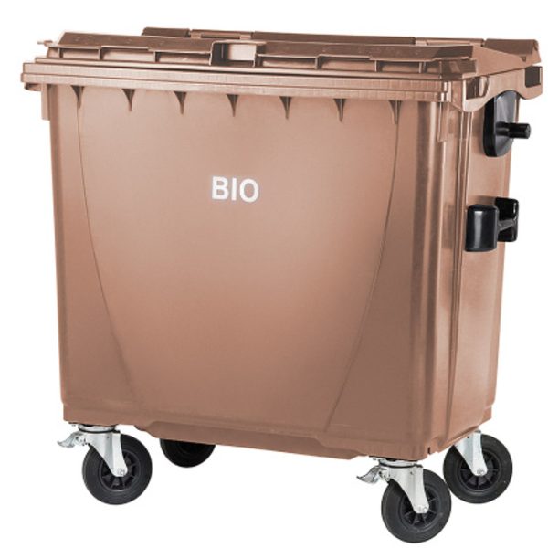 Bio konteinera konteiners atkritumu bio atkritumiem un pārtikas tērpam - brūns 770L Bio konteinera konteiners atkritumu bio atkritumiem un pārtikas tērpam - brūns 770L