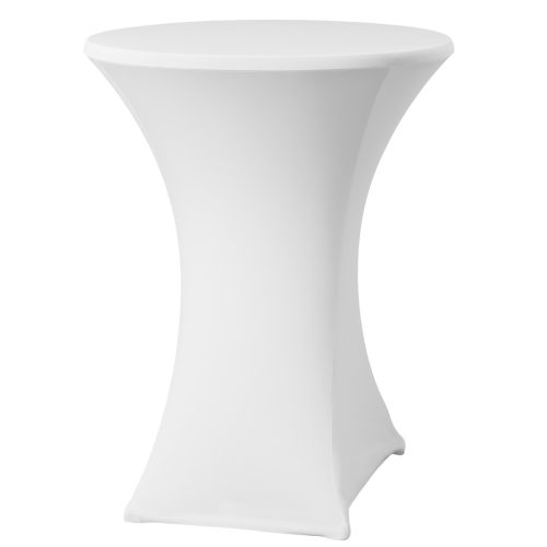 Apaļais galdauts bez gludināšanas vid. 80cm Džersijas audums balts - Hendi 813157