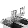 Dubultais fritieris ar divām kamerām un skapi 400V - 2x10L