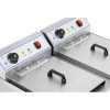 Dubultais fritieris ar divām kamerām un krāniem 400V - 2x10L