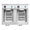 Fritēšanas ierīce, divkameru, ēdināšanas fritēšanas ierīce ar krāniem, 230 V, 2 x 16 l