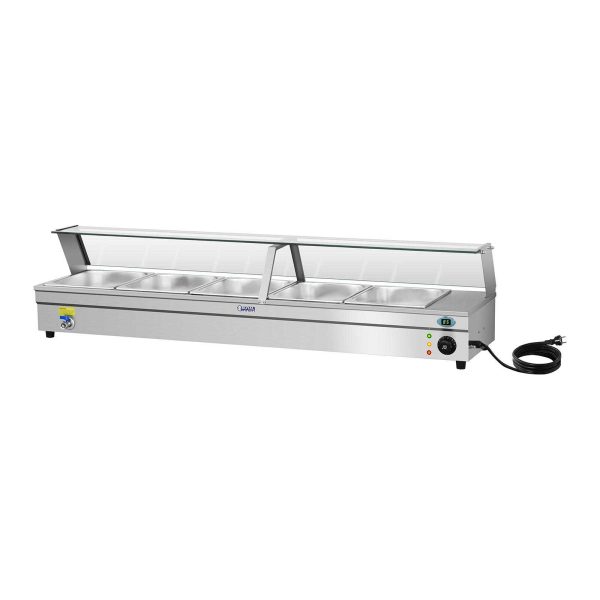 Bemar ūdens sildītājs ar krāna un stikla pārsegu 2200W 30L + 5x GN1/2 konteiners