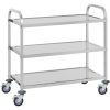 Ēdināšanas ratiņi, 3 plaukti, līdz 150 kg, nerūsējošais tērauds, Royal Catering RCSW 3A