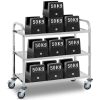 Ēdināšanas ratiņi, 3 plaukti, līdz 150 kg, nerūsējošais tērauds, Royal Catering RCSW 3A