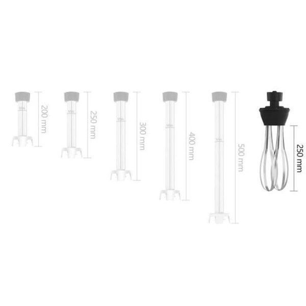 10010666-4 Kulšanas svira ar putojamo slotiņu Royal Catering RCMA-250W rokas blendera piedziņai (250 mm)