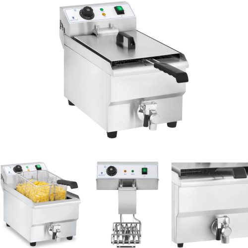 Profesionāls Fryer Fryer ar 230v 10l krānu