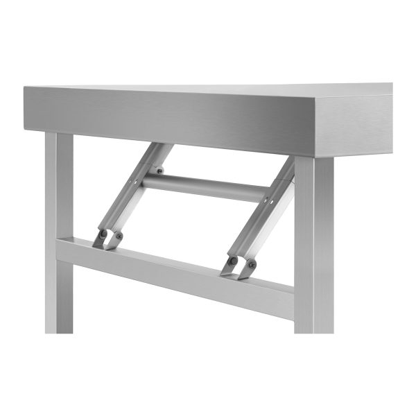 Saliekams nerūsējošā tērauda darba tabula 120 x 60 cm līdz 120 kg karaliskās ēdināšanas RCAT-120K