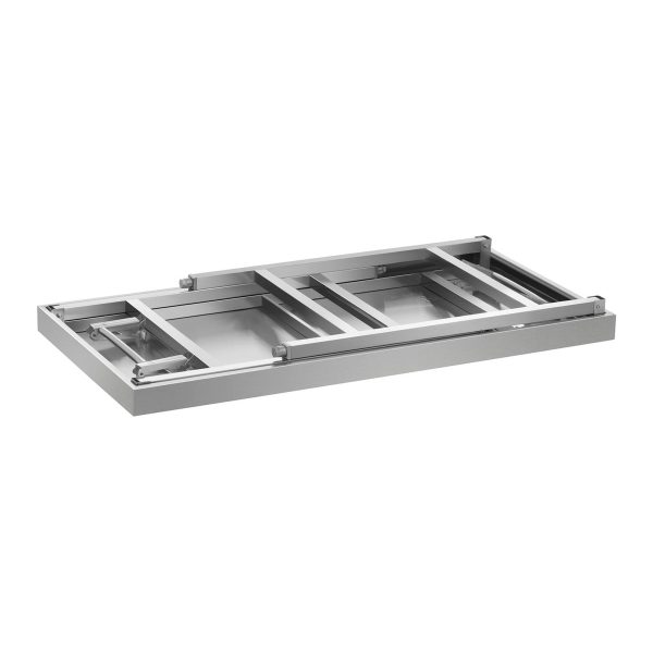 Saliekams nerūsējošā tērauda darba tabula 120 x 60 cm līdz 120 kg karaliskās ēdināšanas RCAT-120K