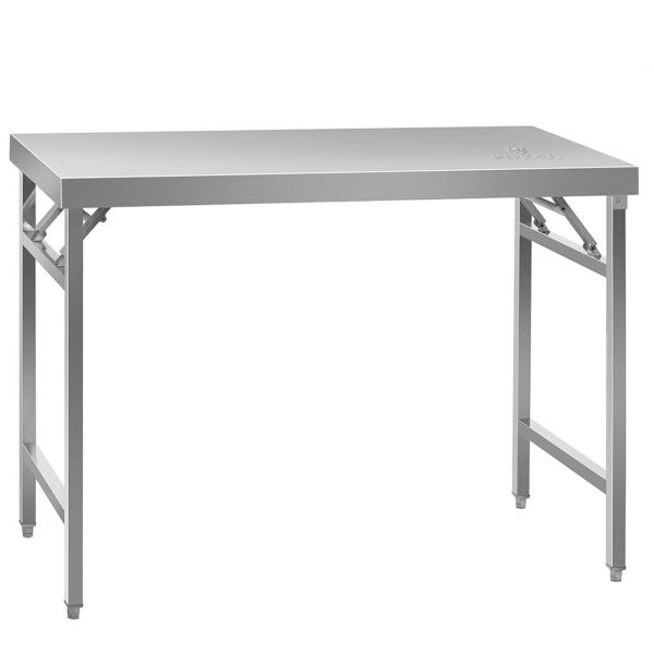 Saliekams nerūsējošā tērauda darba tabula 120 x 60 cm līdz 120 kg karaliskās ēdināšanas RCAT-120K