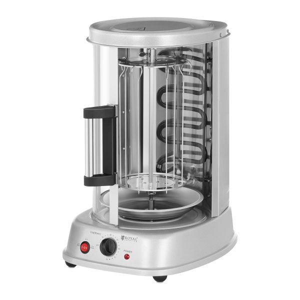 Mini Backier Grill kebaba gyrosa vertikālā vertikālā 3in1 1500W Royal Catering RCGV-1400