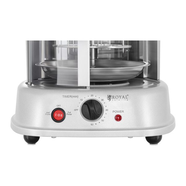Mini Backier Grill kebaba gyrosa vertikālā vertikālā 3in1 1500W Royal Catering RCGV-1400