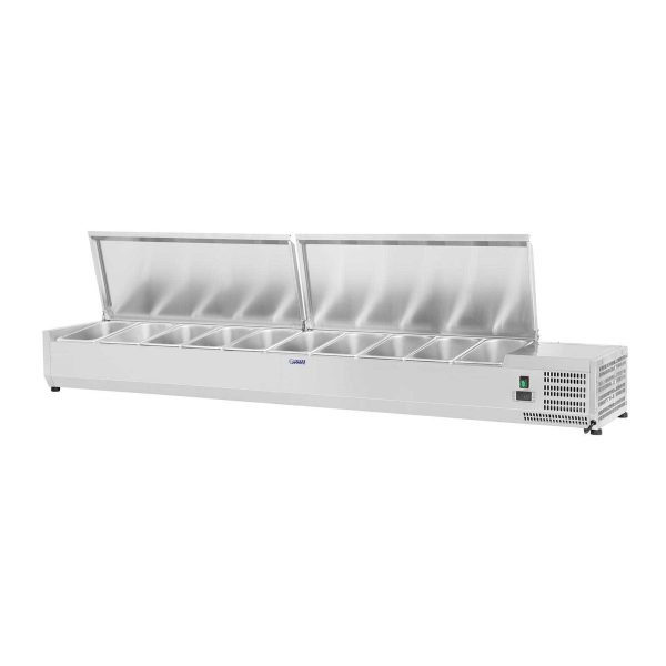 Dzesēšanas virsma ar tērauda vāku 10x GN1/4 200cm