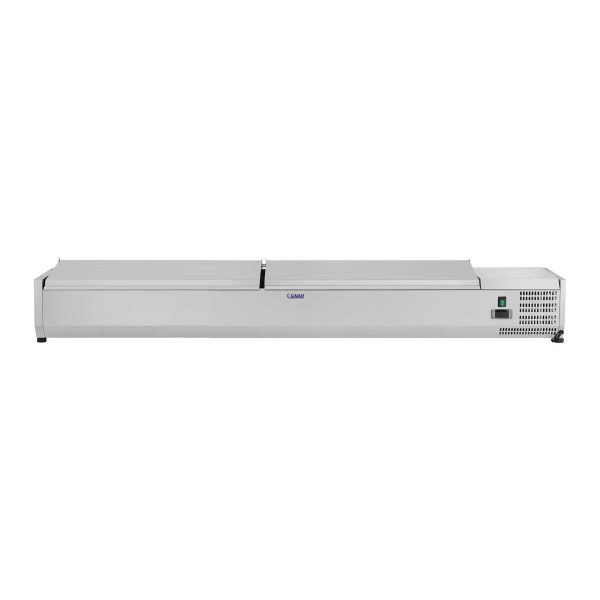 Dzesēšanas virsma ar tērauda vāku 10x GN1/4 200cm