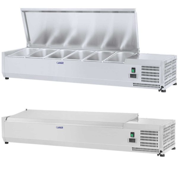 Saldēšanas pagarinājums ar tērauda pārsegu 6x GN1/4 140cm