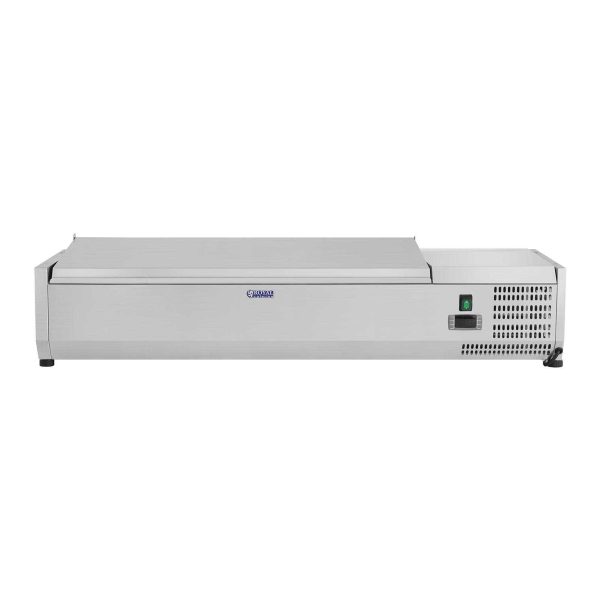 Ledusskapja virsma ar tērauda vāku 5x GN1/4 120cm