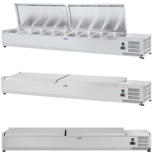 Saldēšanas pagarinājums ar tērauda pārsegu 9x GN1/3 200 cm