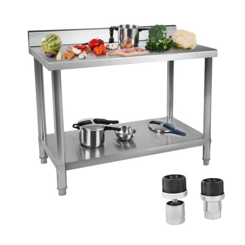 Galda gastronomiskā darba virsma ar tērauda tērauda malu 120x60cm