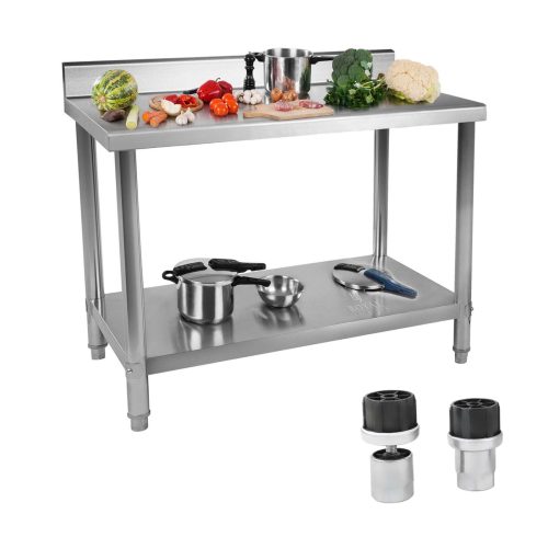 Galda darba augšdaļa gastronomijas silta ar malu nerūsējošo tēraudu 100x70cm