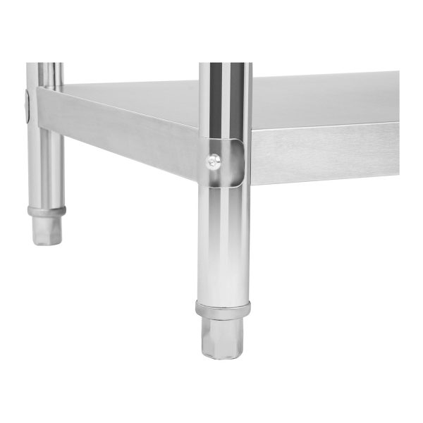 Galda galda centrālais tērauda gastronomiskais augšdaļa ar 200x60cm plauktu