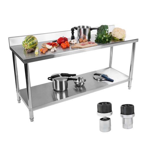 Galda darba augšējā gastronomija ar malu un plauktu 180x60cm