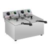 Divkāršais fritieris ēdināšanas vajadzībām, elektriskā, 230 V, 2 x 3200 W, 2 x 8 L
