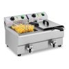 Divkāršs elektriskais gastronomiskais cepeškrāsns ar 230 V 2 x 3000W 2 x 10 L krāns