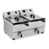 Divkāršs elektriskais gastronomiskais cepeškrāsns ar 230 V 2 x 3000W 2 x 10 L krāns