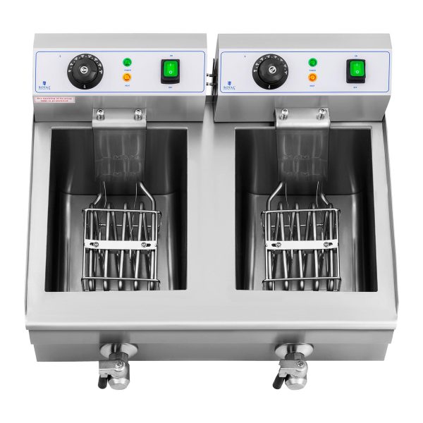 Divkāršs elektriskais gastronomiskais cepeškrāsns ar 230 V 2 x 3000W 2 x 10 L krāns