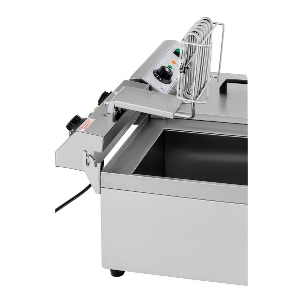 Divkāršs gastronomiskais elektriskais cepeškrāsns ar 230 V 2 x 3200W 2 x 13 L krāns