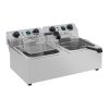 Elektriskā gastronomiskā frire taimeris 230 V 2 x 3200W 2 x 10 l