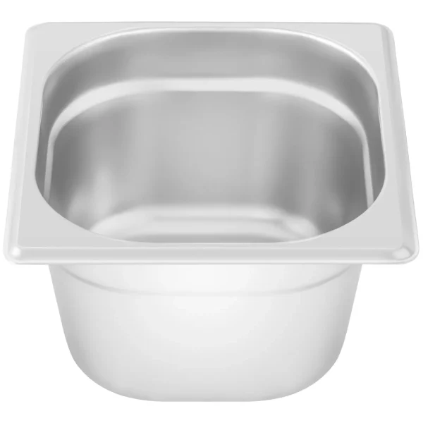 Gastronomiskais konteiners GN 1/6 100 mm 2,2 L nerūsējošais tērauds