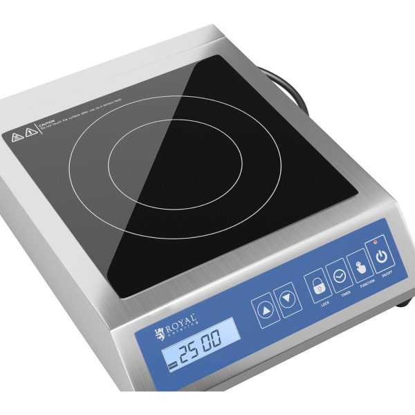 Virtuves pārnēsājama indukcijas hobs 1 Apkures lauka diametrs 28 cm LCD 3500 W