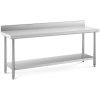 Galda darba galda tērauda mortopulārais tērauds ar malu un 200x60cm plauktu