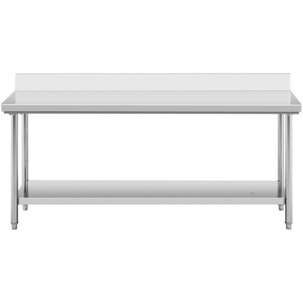 Galda darba galda tērauda mortopulārais tērauds ar malu un 200x60cm plauktu