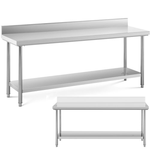 Galda darba galda tērauda mortopulārais tērauds ar malu un 200x60cm plauktu
