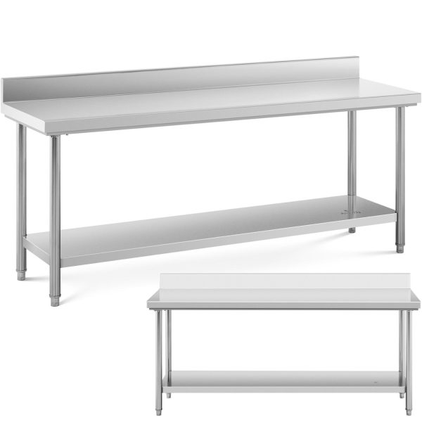 Galda darba galda tērauda mortopulārais tērauds ar malu un 200x60cm plauktu