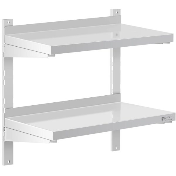 Piekārts gastronomijas gastronomijas sienas plaukts ar regulējamu tēraudu 60 x 30 cm