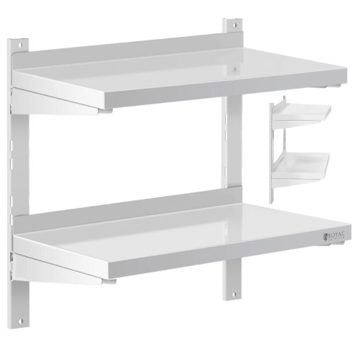 Piekārts gastronomijas gastronomijas sienas plaukts ar regulējamu tēraudu 60 x 30 cm
