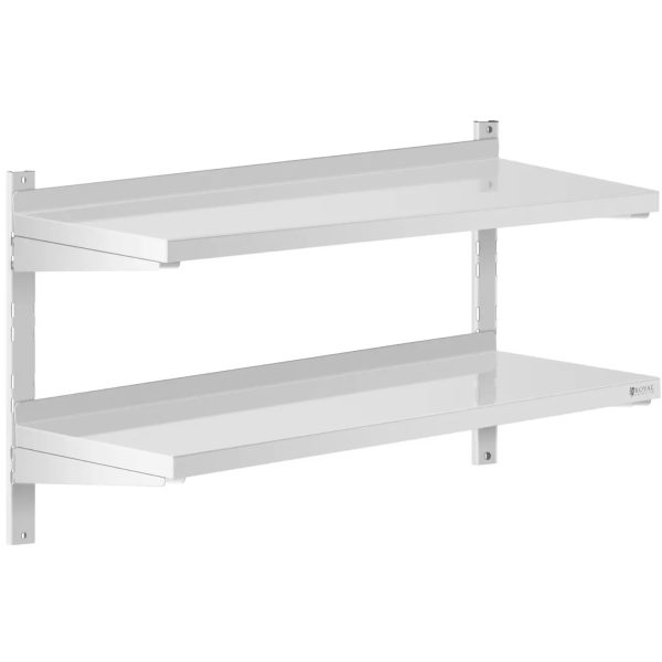 Piekārtu gastronomijas dubultā gastronomijas plaukts ar regulējamu tēraudu 100 x 40 cm