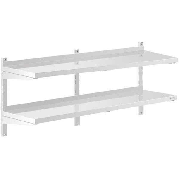Piekārts gastronomijas dubultās sienas plaukts ar regulējamu tēraudu 140 x 40 cm