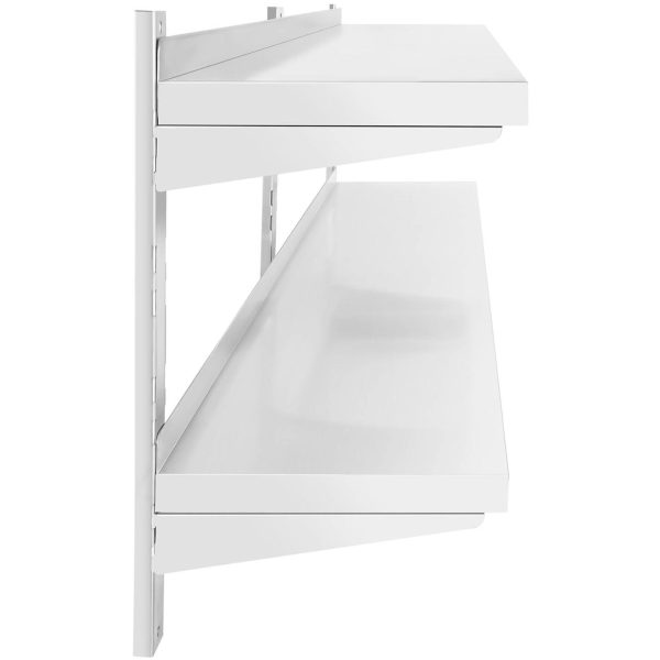 Piekārtā gastronomiskā dubultā gastronomijas plaukts ar regulējamu tēraudu 150 x 40 cm