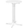 Galda stieņa galds apaļš augsts saliekamais diametrs 70 cm augsts 110 cm balts
