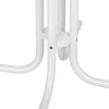 Galda stieņa galds apaļš augsts saliekamais diametrs 70 cm augsts 110 cm balts