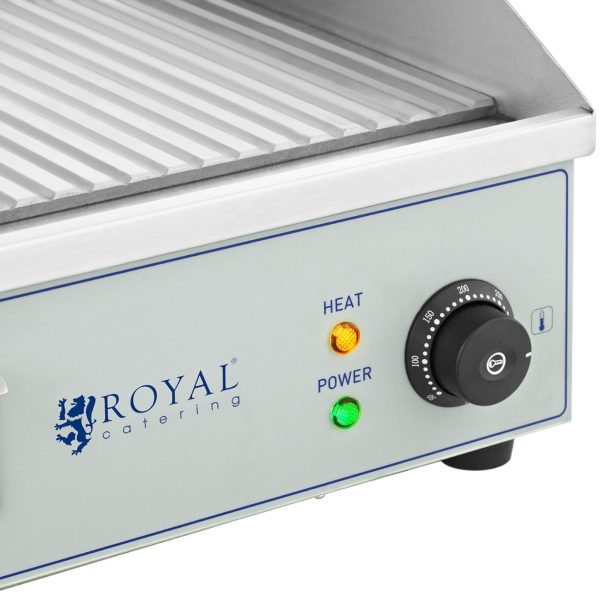 Elektriskā grila grila plāksne rievota dubultā 400 x 730 mm 2 x 2000 w