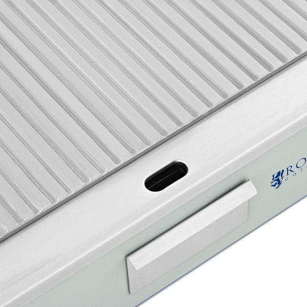 Elektriskā grila grila plāksne rievota dubultā 400 x 730 mm 2 x 2000 w