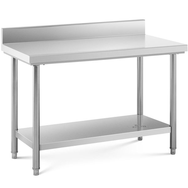 Galda galda darba augšdaļa tērauda Wrane ar malu un 120x60cm plauktu