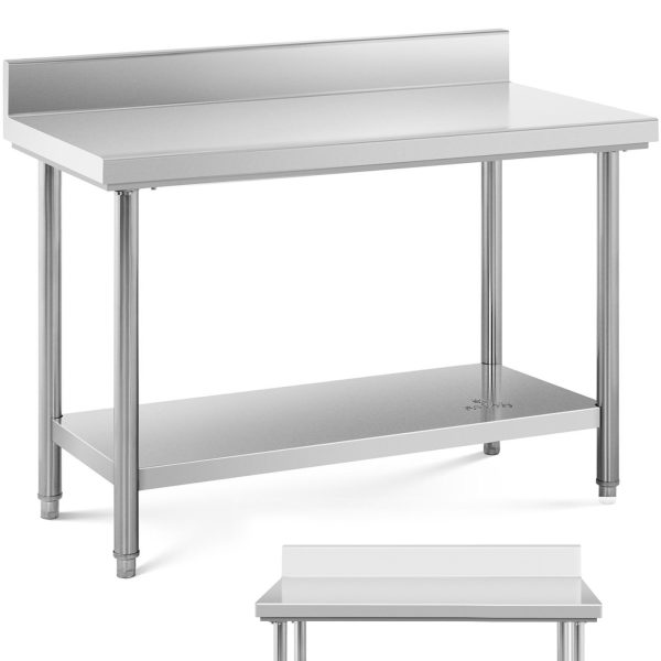 Galda galda darba augšdaļa tērauda Wrane ar malu un 120x60cm plauktu